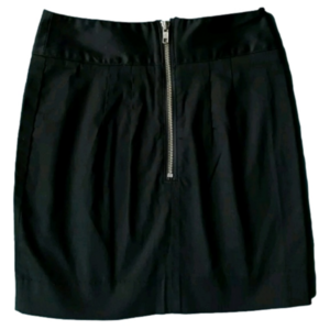 Silence & Noise Black Mini Skirt Exposed Zipper XS